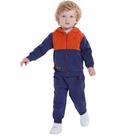 2 peças larajna moletom peluciado Conjunto infantil masculino inverno frio jaqueta com capuz e calça 100% algodão