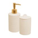 2 Peças para Banheiro Lyor Sand de Cerâmica Bege 2 Peças para Banheiro Lyor Sand de Cerâmica Bege