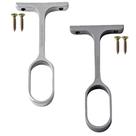 2 Peças - Suporte Central Para Tubo Oval Para Guarda Roupa Cromado 2 Peças - Suporte Central Para Tubo Oval Para Guarda Roupa Cromado