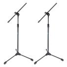 2 Pedestal Suporte Para Microfone Estante Girafa Trava Rapid