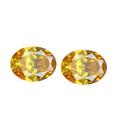2 Pedras Citrino Zircônia Cor Amarelo 16 mm x 12 mm Para Anel, Pingente, Brincos 2 Pedras Citrino Zircônia Cor Amarelo 16 mm x 12 mm Para Anel, Pingente, Brincos