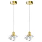 2 Pendente Cristal K9 Lavabo Metal Dourado G9 Bet13