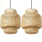 2 Pendente Rustico De Palha Artesanal Fibra Natural Nat20