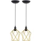 2 Pendentes Aramado Cálice P Luminária Lustre Teto Retrô Vintage Industrial Balcão Agp Ilumini 2 Pendentes Aramado Cálice P Luminária Lustre Teto Retrô Vintage Industrial Balcão Agp Ilumini