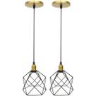 2 Pendentes Aramado Cálice Preto Luminária Lustre Industrial Teto Vintage Dourado Agp Ilumini 2 Pendentes Aramado Cálice Preto Luminária Lustre Industrial Teto Vintage Dourado Agp Ilumini