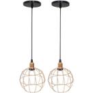 2 Pendentes Aramado Globo Luminária Lustre Luxo Teto Retrô Vintage Balcão Agp Ilumini Industrial 2 Pendentes Aramado Globo Luminária Lustre Luxo Teto Retrô Vintage Balcão Agp Ilumini Industrial