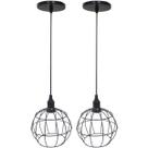 2 Pendentes Aramado Globo Luminária Lustre Luxo Teto Retrô Vintage Balcão Agp Ilumini Industrial