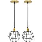 2 Pendentes Aramado Globo Luminária Lustre Luxo Teto Retrô Vintage Balcão Agp Ilumini Industrial 2 Pendentes Aramado Globo Luminária Lustre Luxo Teto Retrô Vintage Balcão Agp Ilumini Industrial