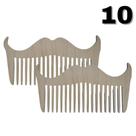 2 Pentes para Bigode e Barba Modelo Bigode 10 MDF Resistente 2 Pentes para Bigode e Barba Modelo Bigode 10 MDF Resistente