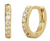 2 Piercing Brinco Cartilagem Argola Dourado Pedra 10 Mm Zirc