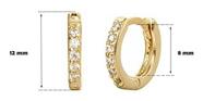 2 Piercing Brinco Cartilagem Argola Dourado Pedra 8 Mm Zirco