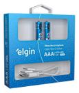 2 Pilhas Alcalinas Recarregável Aaa Palito Usb-c + Cabo 2 Pilhas Alcalinas Recarregável Aaa Palito Usb-c + Cabo