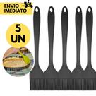 2 Pincel de Silicone Preto p/ Cozinha Confeitarias Padarias para Untar Pincelar dar Cor aos Assados