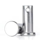 2 Pino PASSADOR ANEL EIXO CIRCLIP M10 35MM COM FURO AÇO INOX