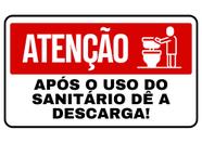 2 Placa PS Atencao Apos o Uso do Sanitario de a Descarga