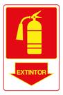 2 Placa PS Sinalizacao de Extintor de Seguranca 30x20cm