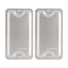 2 Placas Alumínio Polido P/ Condulete 3/4 Cega Tramontina