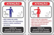 2 Placas Banheiro Masculino E Feminino Regras 20x15cm Ps1mm