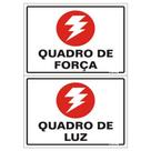 2 Placas de Poliestireno Auto-Adesiva 20x10 Quadro de Força / Quadro de Luz - 250 AX - SINALIZE