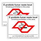 2 Placas É Proibido Fumar Neste Local Lei 20x15 Sinalização