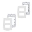 2 Placas Espelhos 4x2 2 mód. Branco Legrand Pial Plus 618506 2 Placas Espelhos 4x2 2 mód. Branco Legrand Pial Plus 618506