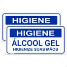 2 Placas Higiene Álcool Gel Higienize Suas Mãos 10x20cm 2 Placas Higiene Álcool Gel Higienize Suas Mãos 10x20cm