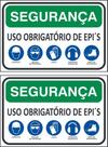 2 Placas Segurança Uso Obrigatório De Epi 30x20 Sinalização 2 Placas Segurança Uso Obrigatório De Epi 30x20 Sinalização