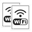 2 Placas Sinalização Indicativa Wi-fi 15x20cm Comércio