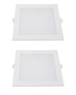 2 Plafon Led Ourolux Embutir Branco Neutro 18w Bivolt