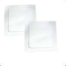 2 Plafon Painel Led Embutir Quadrado Preto 6500k 12w 17x17