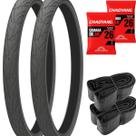 2 Pneu Levorin Praeiro Liso Aro26 X 1.95 Com Câmara Inclusa