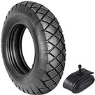 2 Pneus 4.80/4.00-8 + Câmara De Ar Carrinho Carga 4 Lonas 400kg Robusto