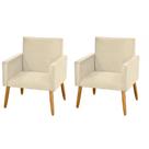 2 Poltronas Anitta-Suede Bege