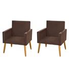 2 Poltronas Anitta-Suede Marrom