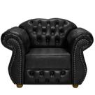 2 Poltronas Chesterfield Merlo Courano preto decoração, recepção, sala tv, barbearia, conjunto