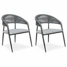2 Poltronas Linho Riviera Confort Corda Náutica Decore