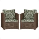 2 Poltronas Madri Alumínio Corda Náutica Estofado 5 Trama Original