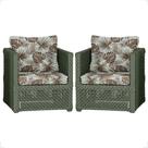 2 Poltronas Madri Alumínio Corda Náutica Estofado 6 Trama Original