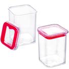 2 Porta Condimentos Hermético Multiuso Parafusos Linha Miçanga Vermelho