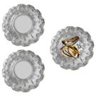 2 Porta Jóias Redondo de Vidro Cristal Luxo Multiuso 12cm