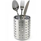 2 Porta Talher Escorredor Inox Redondo Vazado Pia Cozinha