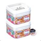 2 Pote Porta Mantimento Cozinha Hermético Transparente 400ml