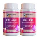 2 Potes Agar Agar Natural Kit 240 Cápsulas de 500mg