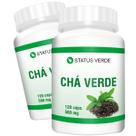 2 Potes Chá Verde Puro Natural Kit 240 Cáps de 500mg