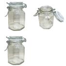 2 Potes De Vidro Com Tampa Hermética Com Silicone 100ml