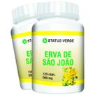 2 Potes Erva De São João Natural 500mg Kit 240 Cáps