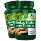 2 Potes Ginkgo Biloba + Ginseng Kit 240 Cáps - Fonte Verde