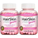 2 potes hairskin & nails femme maxinutri 90cps