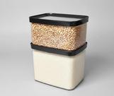 2 Potes Herméticos Empilháveis para Mantimentos, Arroz e Feijão 2 Potes Herméticos Empilháveis para Mantimentos, Arroz e Feijão