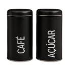 2 Potes Latas Mantimentos Café e Açucar Branco ou Preto